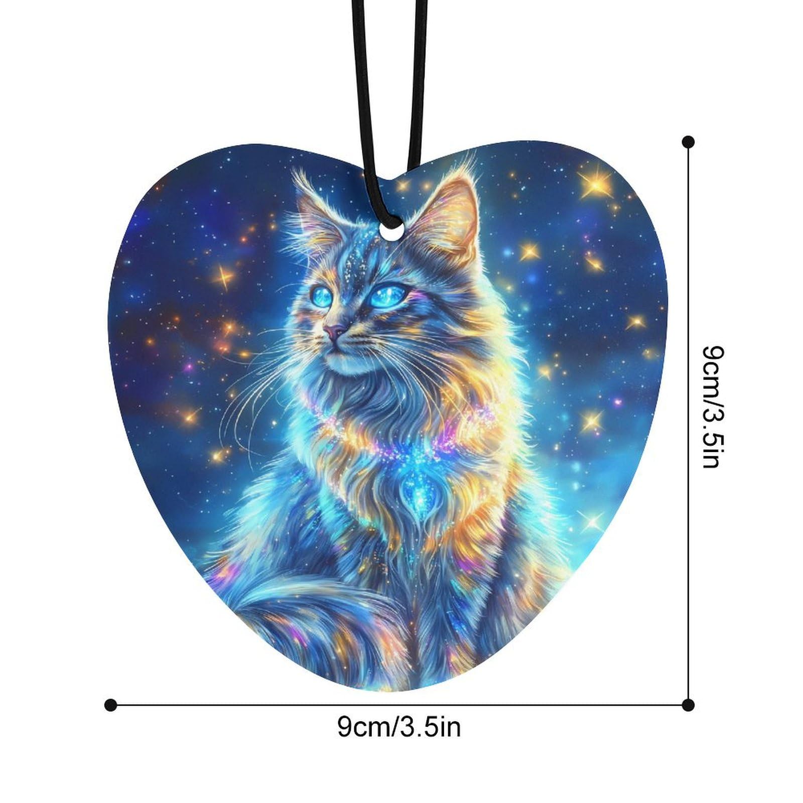 Starry Sky Cat Car Air Freshener Hanging Aromatherapy Tablets for Car Accessories Love form