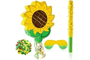 4 Pcs Sunflower Pull String Pinata Set