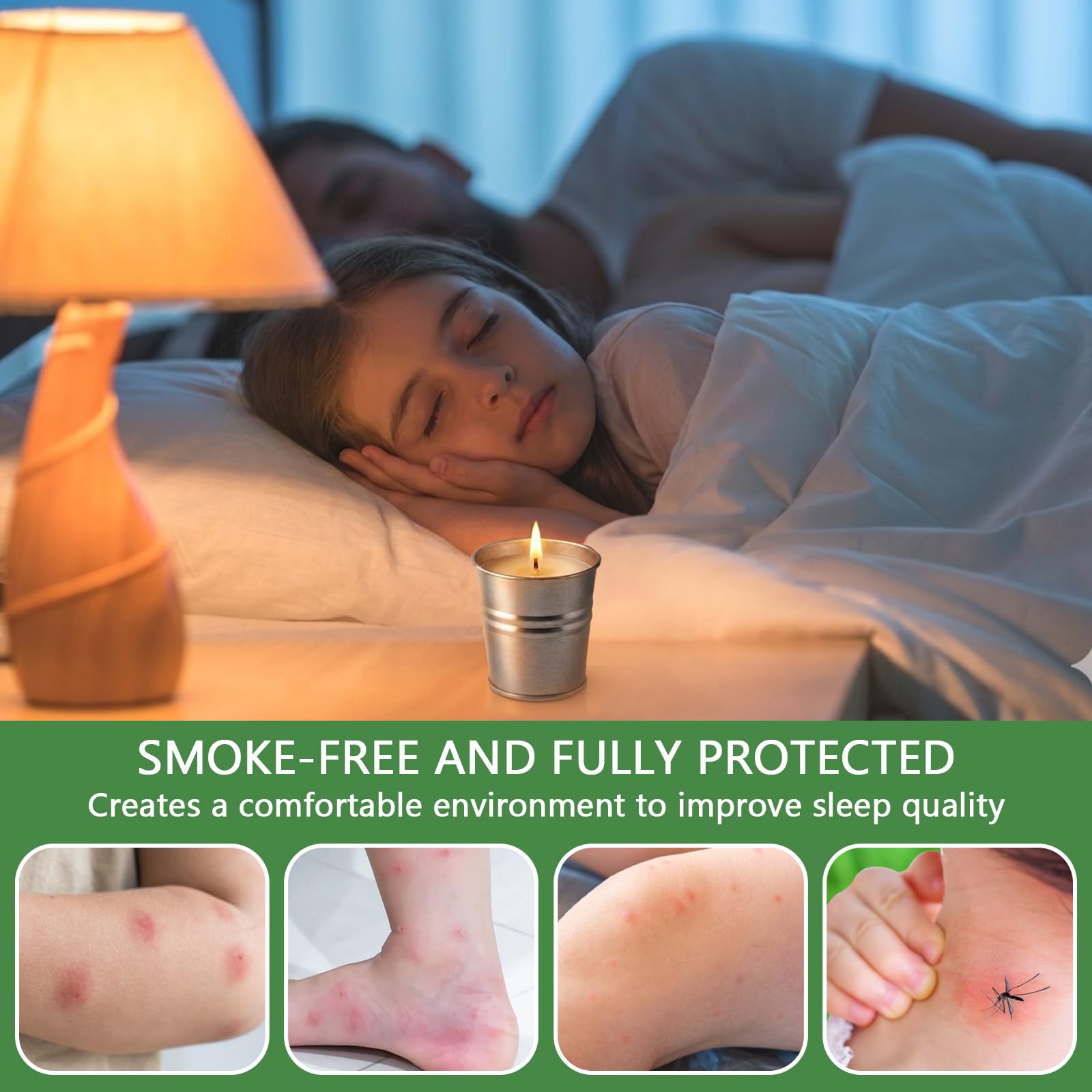 Citronella Candle Outdoor 12 Velas Citronela Antimosquitos, Cera De Soja Exterior Larga Duración 20 Horas Sin Humo Sin Goteo, Metal Caja Regalo Antimosquitos Exterior 240 Horas (12 PCS)