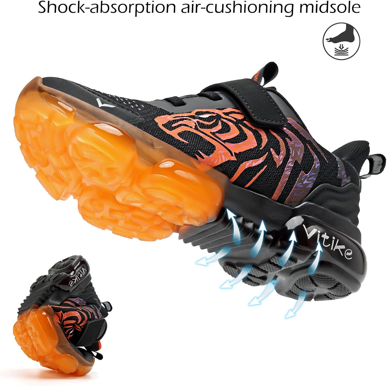 JMFCHI Boys Girls Kids' Sneakers Knitted Mesh Sports Shoes Breathable Lightweight Running Shoes for Kids Fashion Athletic Casual Shoes - Image 3