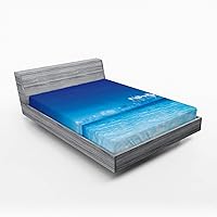 Vista 56 de Ambesonne Sábana bajera africana, estampado abstracto de líneas únicas, funda de cama con bolsillo profundo elástico para mayor comodidad