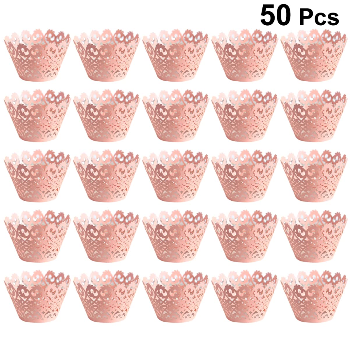 ABOOFAN Lot De 3 Caissettes À Muffins En Dentelle À Motif Creux Élégantes Et Pratiques Pour Desserts Et Événements 50 Pièces X 3