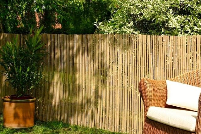 Best Artificial Real Bamboo Slat Fencing Screening Roll for Garden Privacy Outdoor - 4m x 1m