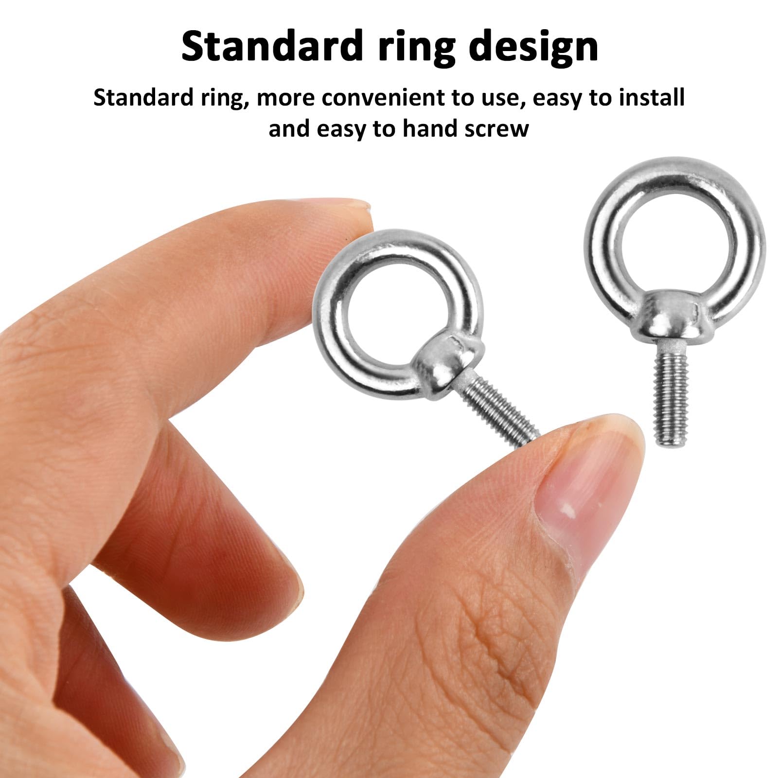 Bulloni Occhiello M12 Per Sollevamento - 4 Pezzi In Acciaio Zincato, Ideali Per Cordame E Attrezzature - Foto 4