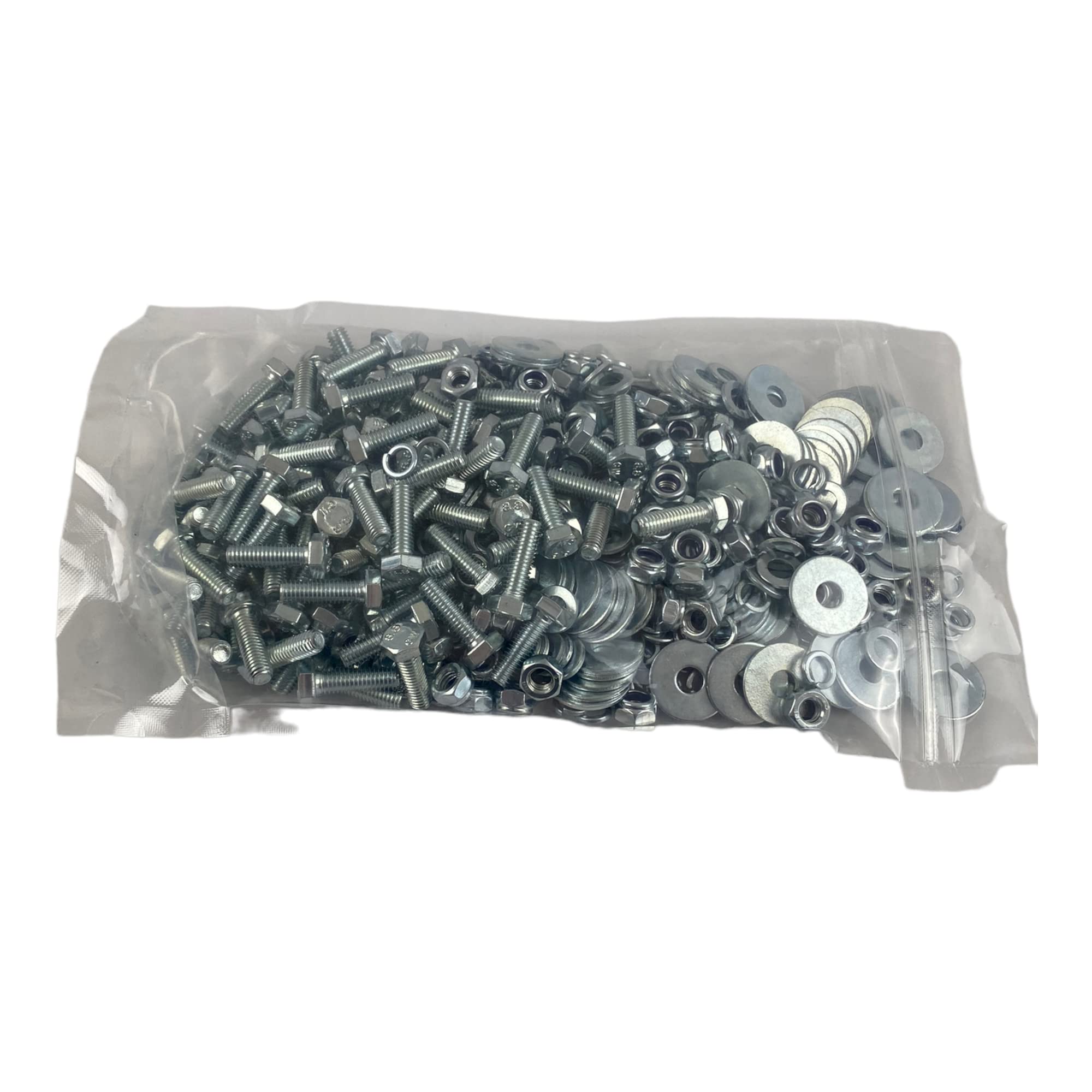 M6 M8 M10 M12 Bolts Fully Threaded High Tensile Bright Zinc Plated Grade 8.8 + Nylon Lock Nuts + Form A Thick Washers + Spring and Penny Washers (M6 x 20-500 Pieces - Image 3