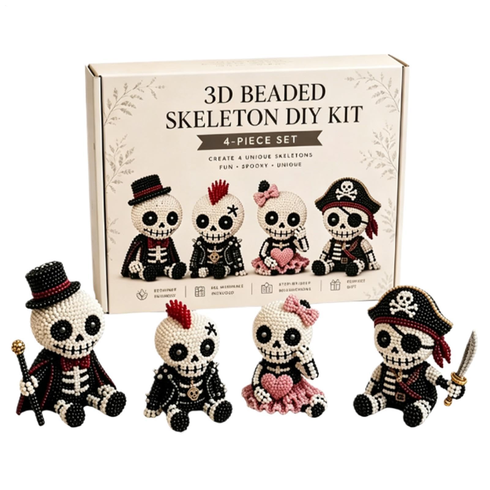 Kit perles d'Halloween pour adulte : créez votre décoration de bureau gothique
