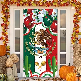 Mexican Independence Day Decorations Mexican Door Cover Sign Viva Mexico Banner Mexico Independence Day Decorations for For Home Party
