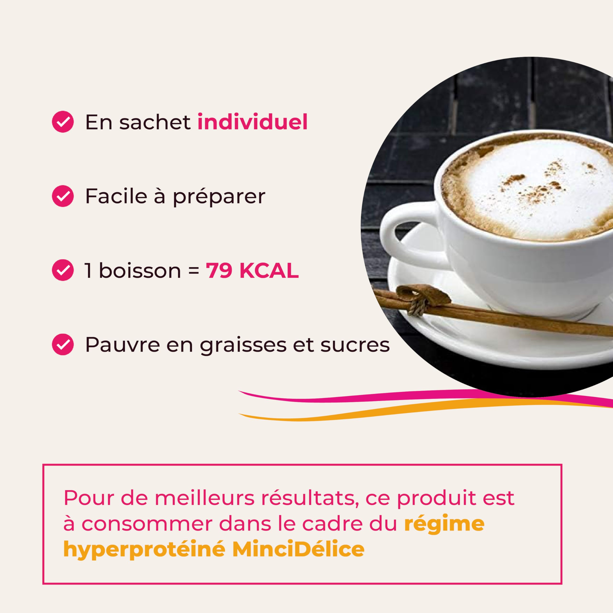 Bevanda proteica al gusto cappuccino - Confezione economica da 90 bustine per ricostituire - Bevanda dimagrante per dimagrire