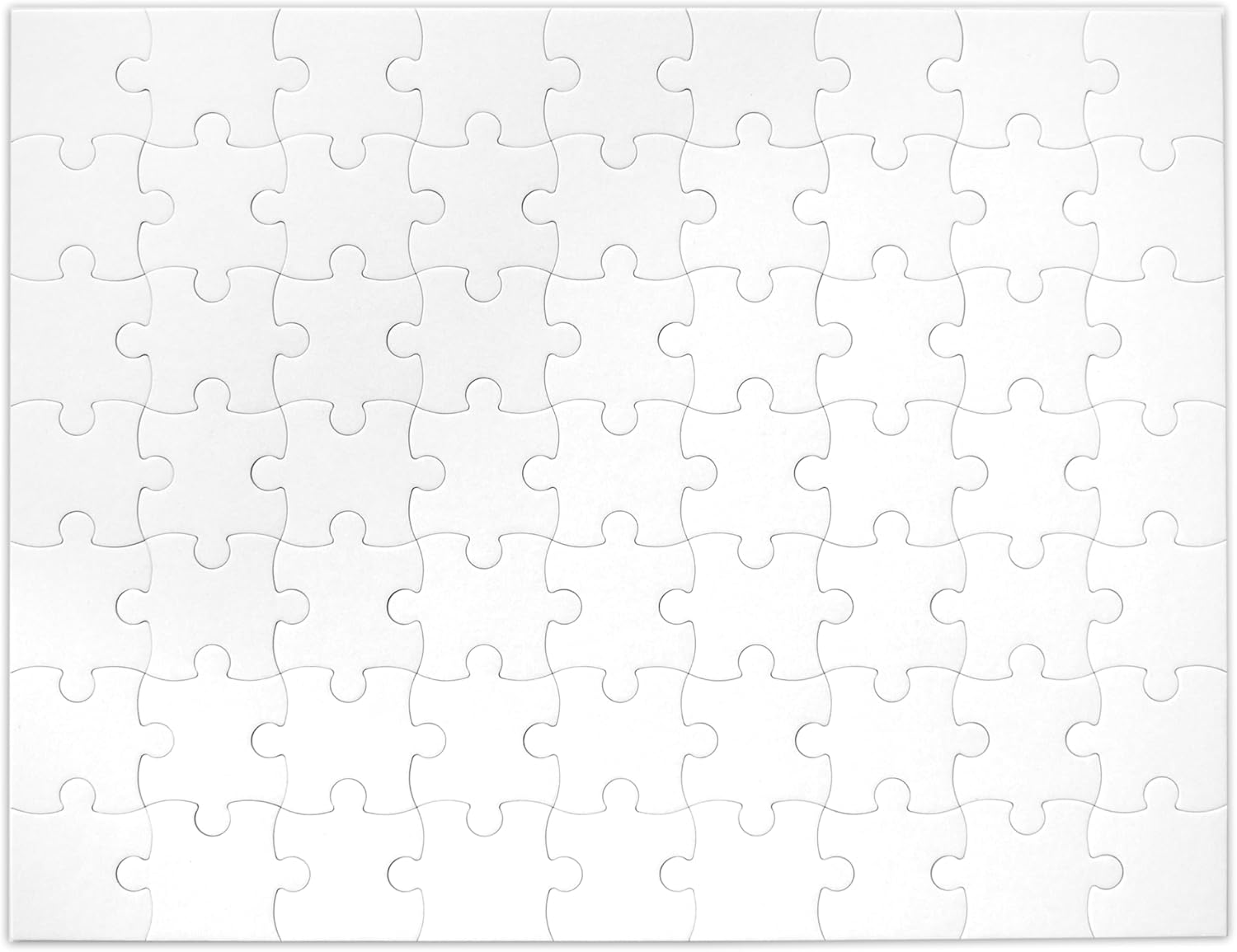 Blank Puzzle 23x18 inches, 63 Pieces - Ideal for Wedding Birthday Party and Special Events, DIY Painting, Art and Craft Projects, Guest Book Alternative
