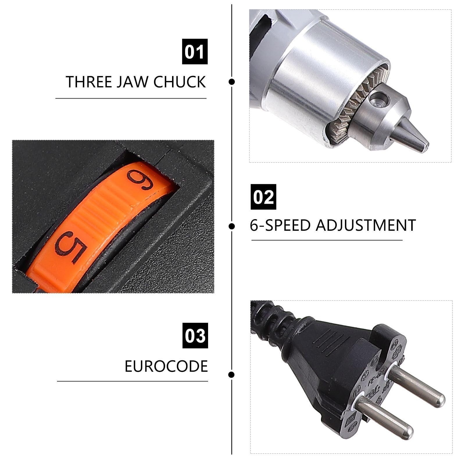 Outil Rotatif Électrique 500 W 35000 Tr/min, Réglage 6 Vitesses