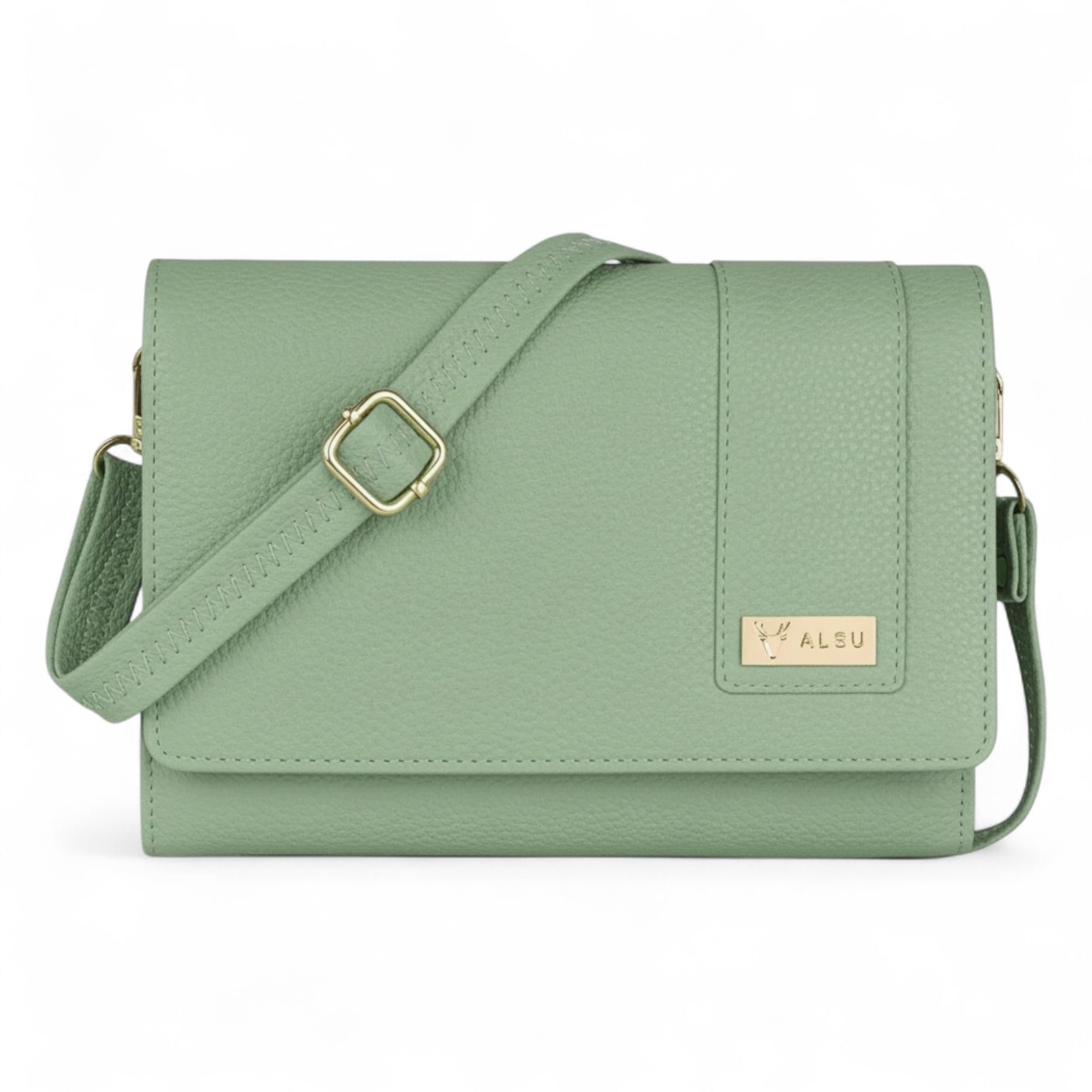 Women’s Vegan Leather Sling Bag| Stylish Crossbody Purse with Zipper Pocket & Card Slots | Magnetic Closure, Adjustable Strap| Premium Everyday Shoulder Bag for Women & Girls-image-45