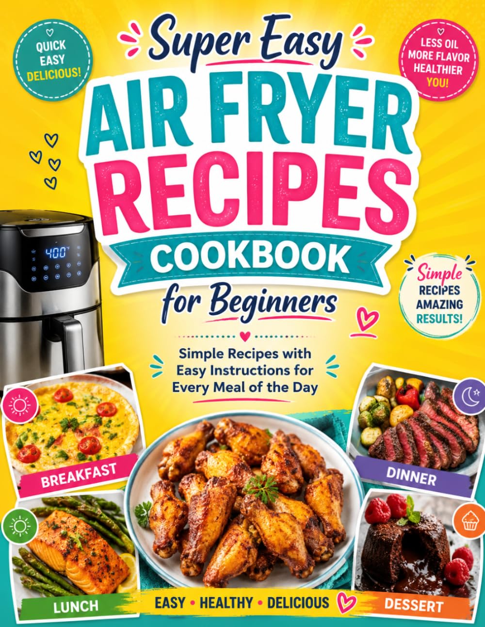 The Air Fryer Super Easy Cookbook for Beginners: Cook Crispy Favorites, Healthy Classics, and Delicious Comfort Foods with Ease