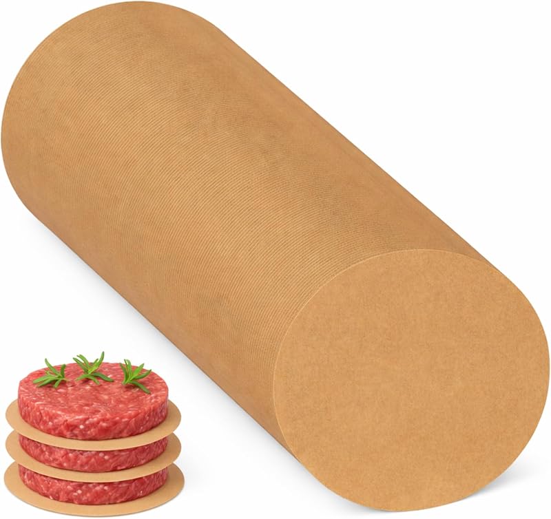 200 Pcs Unbleached Parchment Paper Sheets - Baking Parchment Rounds,Hamburger Patty Paper Sheet for Separating Patties, Bread, Tortilla Wrapping(3.5 inch)
