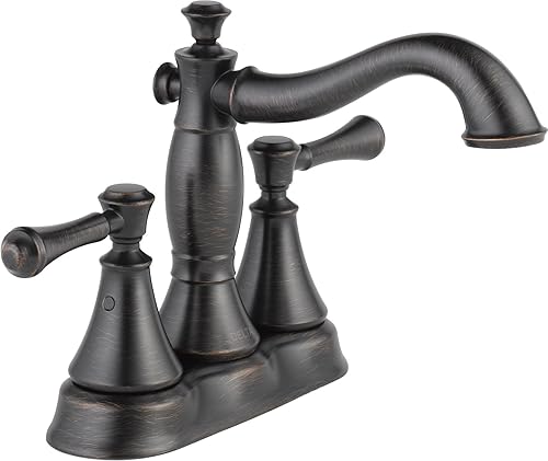 Delta Faucet Cassidy - Grifo de baño de bronce, grifo de baño central, grifo de fregadero de baño, conjunto de drenaje de metal, bronce veneciano