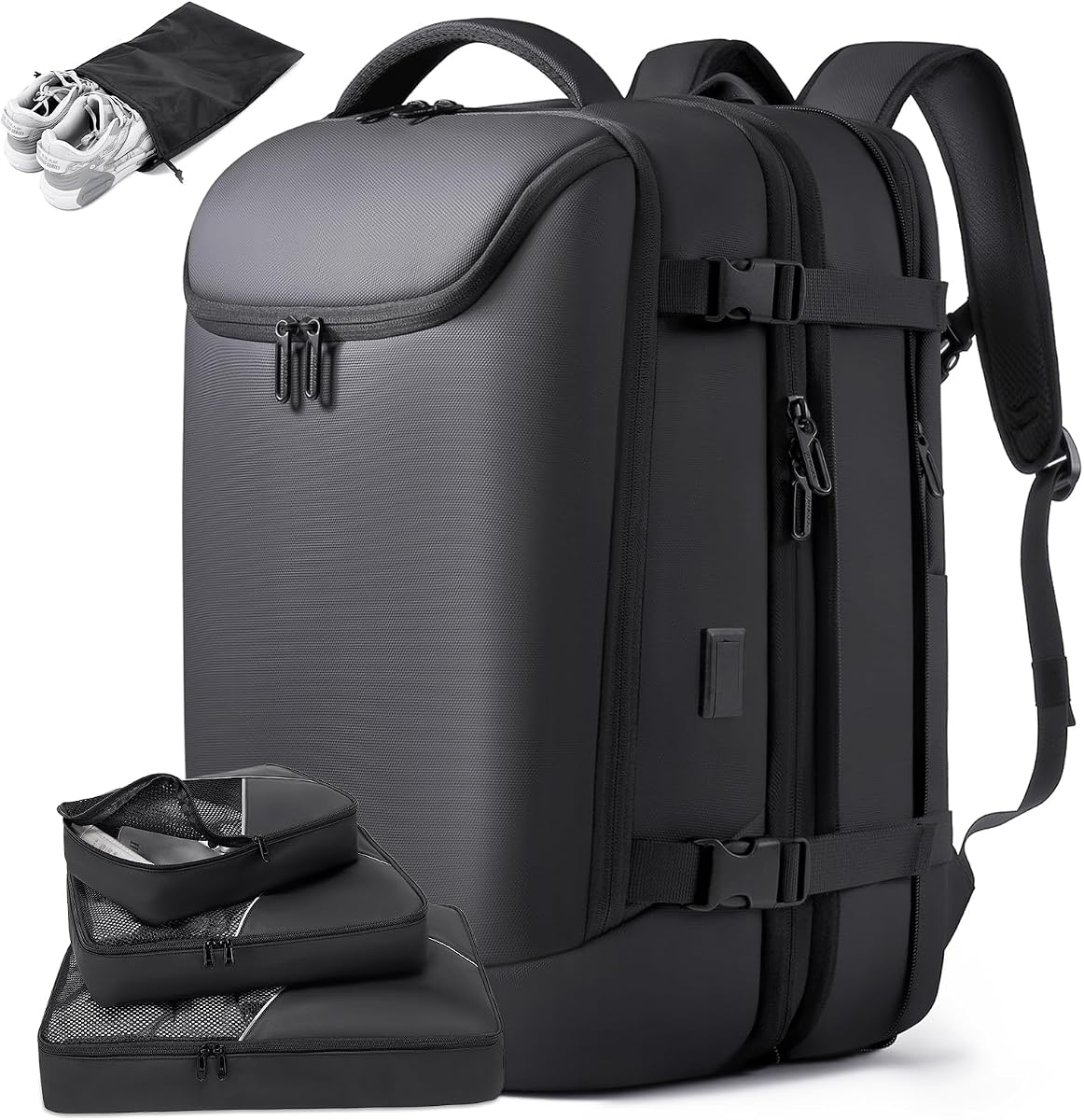 Mochila de viaje, colección de mochilas para portátil | Elija estilos expandibles, de cubo de embalaje o de compresión al vacío con capacidad de 40 a 50 litros.
