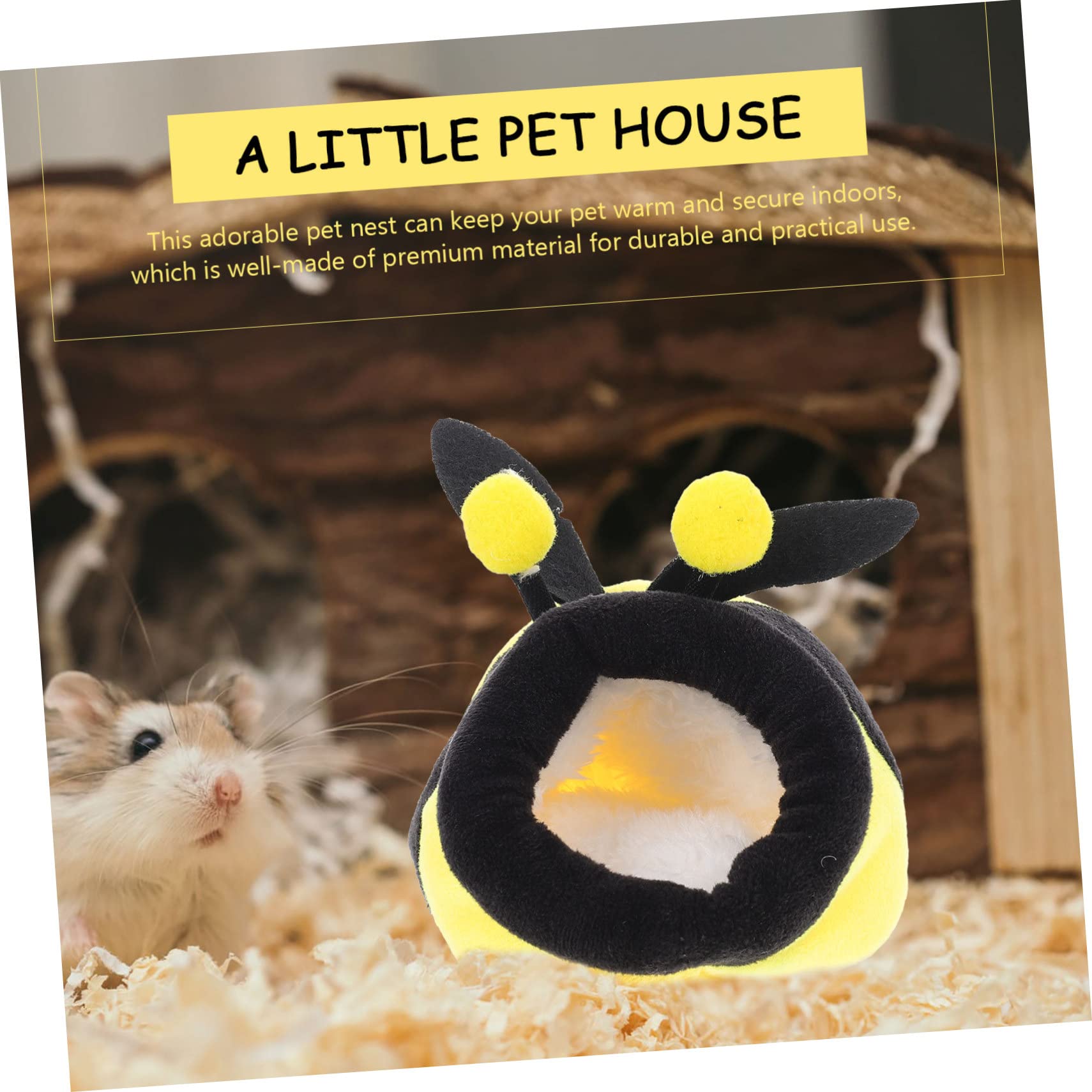 POPETPOP 5piezas Cama Aislante para Hámster y Mascotas Pequeñas Nido De Fleece y para Cobayas y Erizos Diseño De Invierno Color para Pequeños Roedores