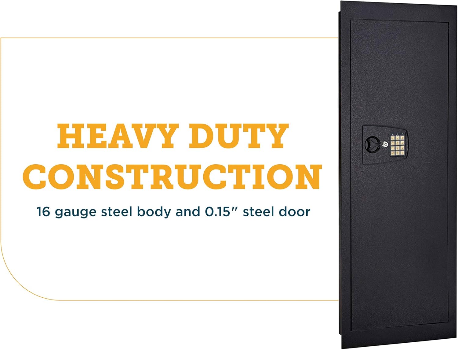 SnapSafe in Wall Long Gun Safe - Secure Heavy Duty Flush Mount Gun Safe with Digital Keypad - Use as a Gun Cabinet, Rifle Safe, or Home Safe for Valuables - Installs in Minutes, 44 x 16.25 x 4 Inches : Sports & Outdoors