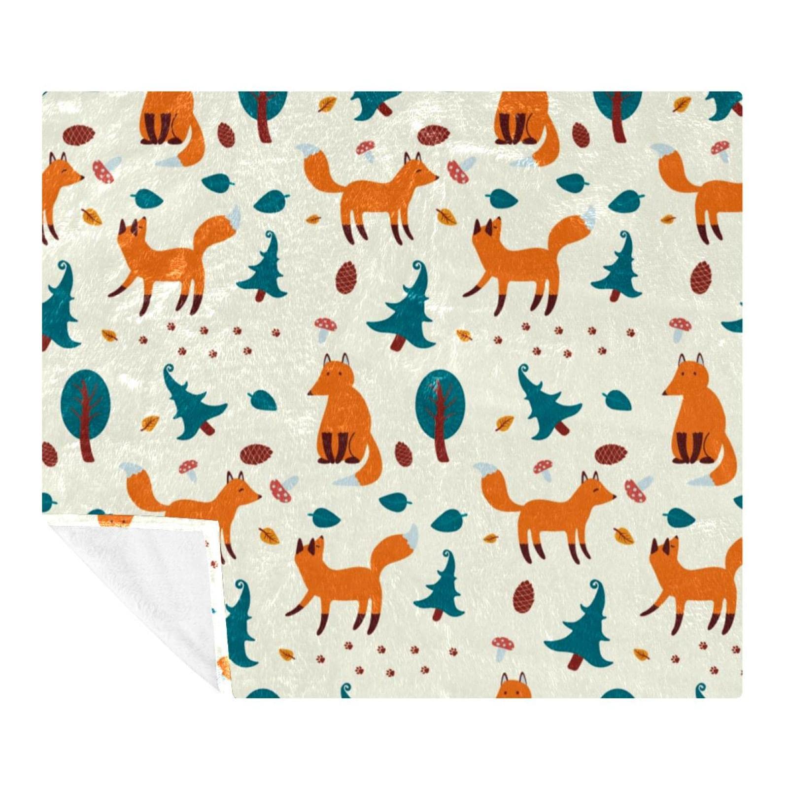 Couverture douce pour adultes et enfants motif forêt idée cadeau utile