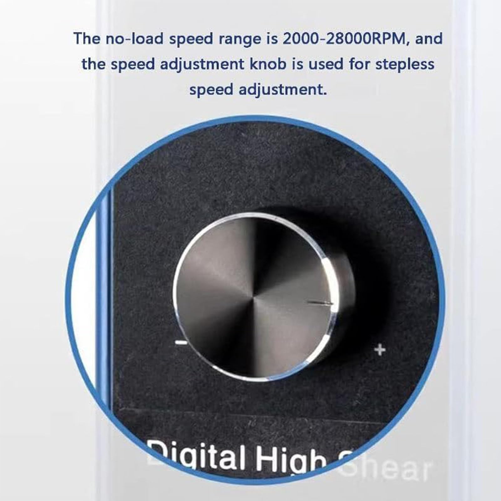 Émulsificateur D'homogénéisateur Dispersion À Affichage Numérique À Grande Vitesse Laboratoire,Écran LCD HD Réglable À Vitesse 2000 À 28 000 TR/Min,pour Peintures/Dispersion,50F
