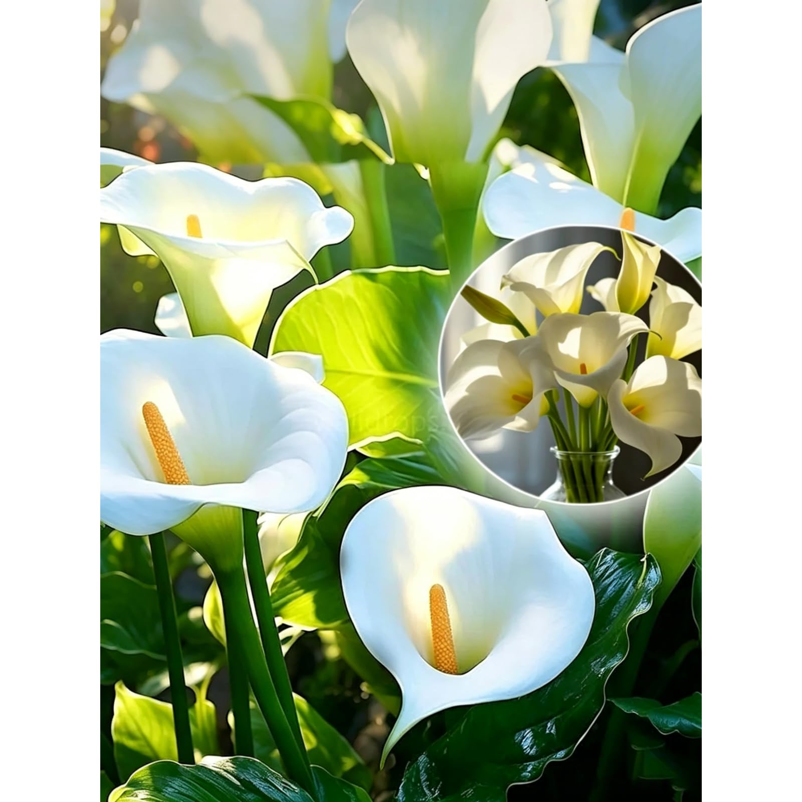 Hardy Giant Calla Lily Flower Bulbs, Perennial Easy Grow for Garden Displays-2 Bulbs-Color-G