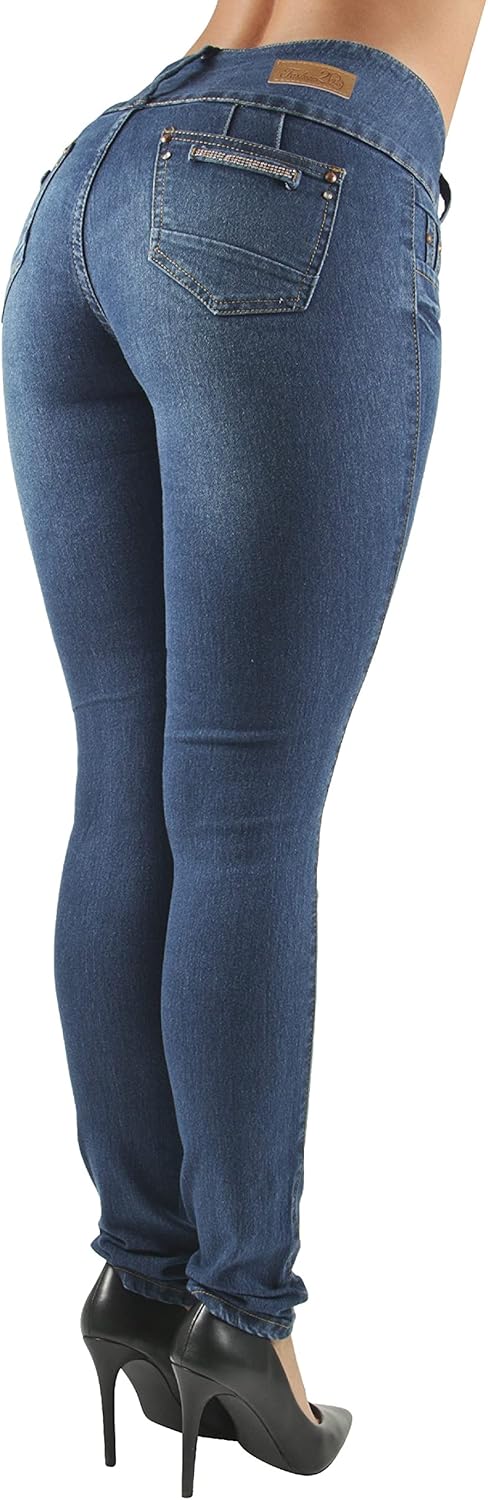 Plus/Junior Size Colombian Design High Waist Butt Lift Levanta Cola Skinny Jeans