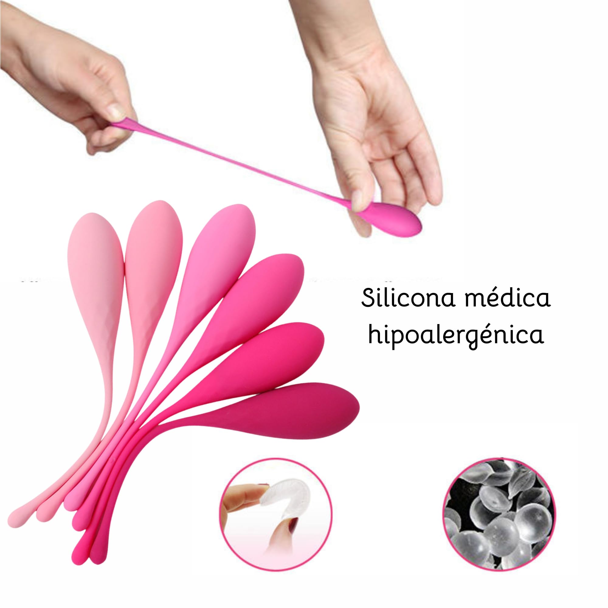 Pesas Kegel para Ejercicios | Control de la Vejiga y Ejercicios del Suelo Pélvico - Fortalece los Músculos Pélvicos y Previene la Incontinencia Urinaria, Kegel Bolas Chinas