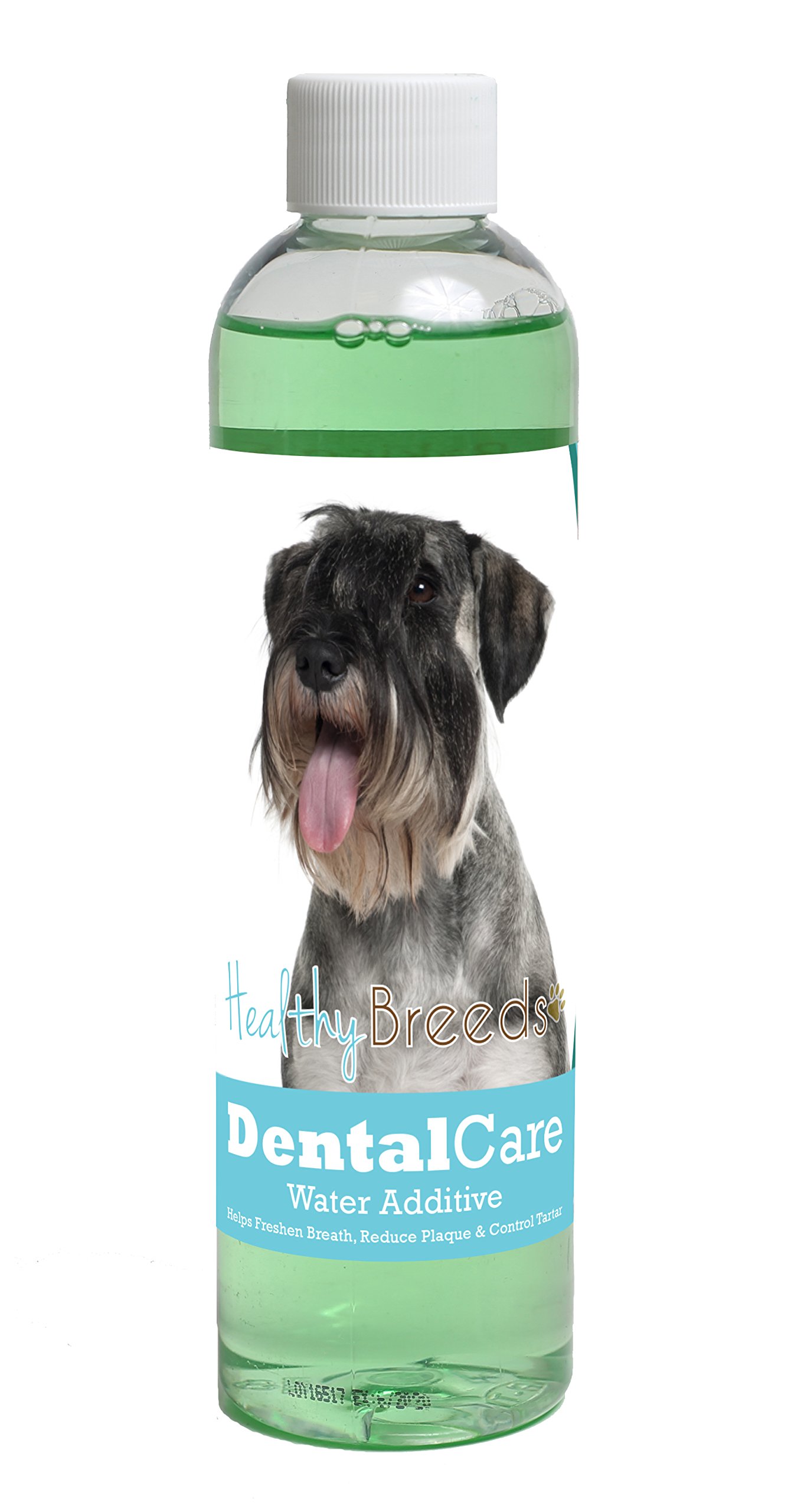 Healthy Breeds Dog Dental Care Water Additive for Standard Schnauzer - Helps Freshen Breath, Reduce Plaque &amp; Control Tartar - Mint Flavor - 8 oz