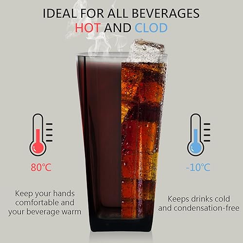 Miniatura 3 de Goldmeet Vasos de agua de plástico de 20 onzas juego de 8 vasos reutilizables transparentes inastillables ligeros portátiles apilables tazas de