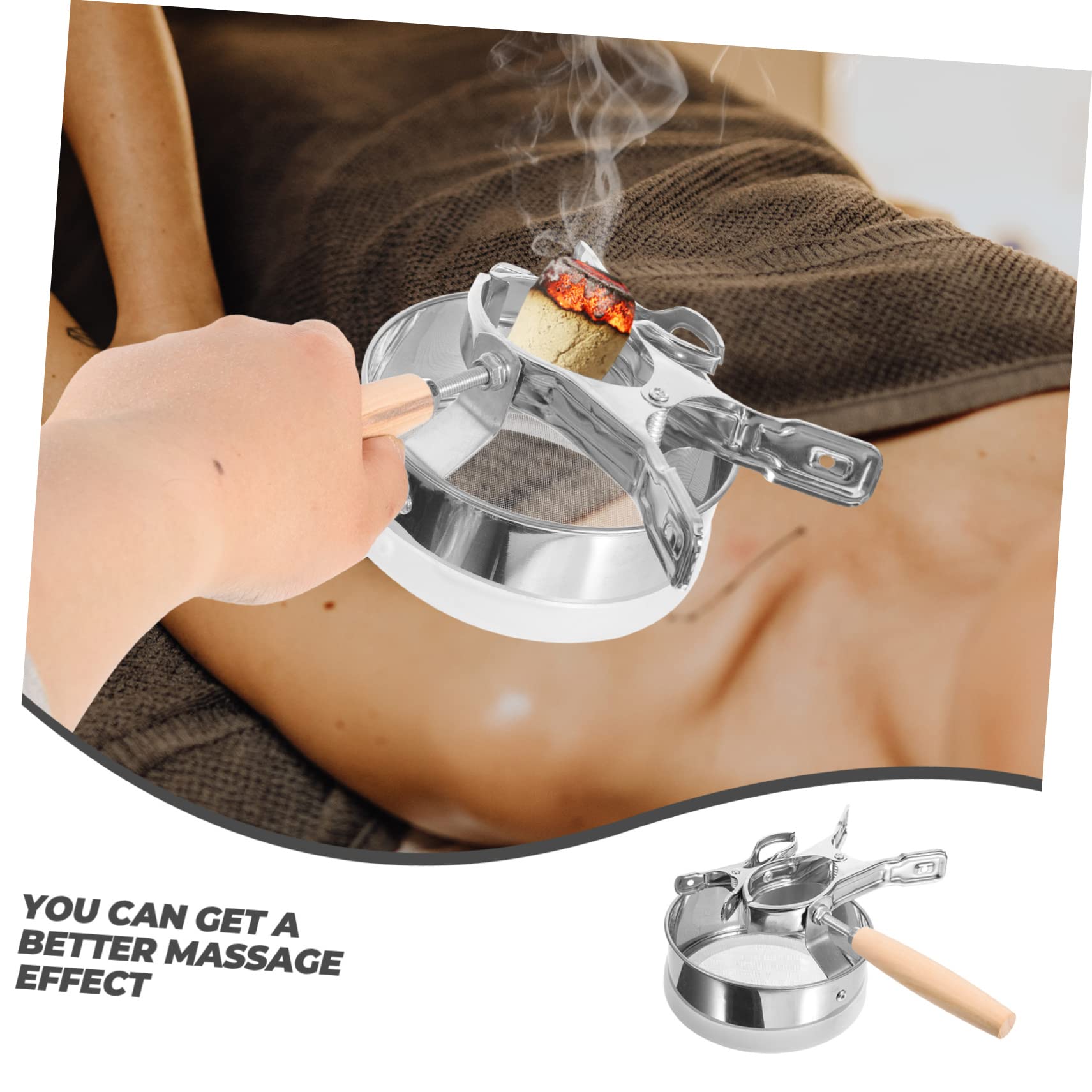 TOVINANNA 1 Set Handheld Moxibustion Moxa Cone Holder Moxa Stick Burner Holder Fixing Tool Moxibustion Kit Moxa Stick Holder Car Tools Clip for Moxibustion Man Cuff Moxibustion Stand Wood