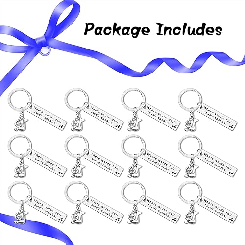 Miniatura 7 de 12 llaveros de música, regalos de música para amantes de la música, regalo de agradecimiento para profesores, joyería para amantes de la música,