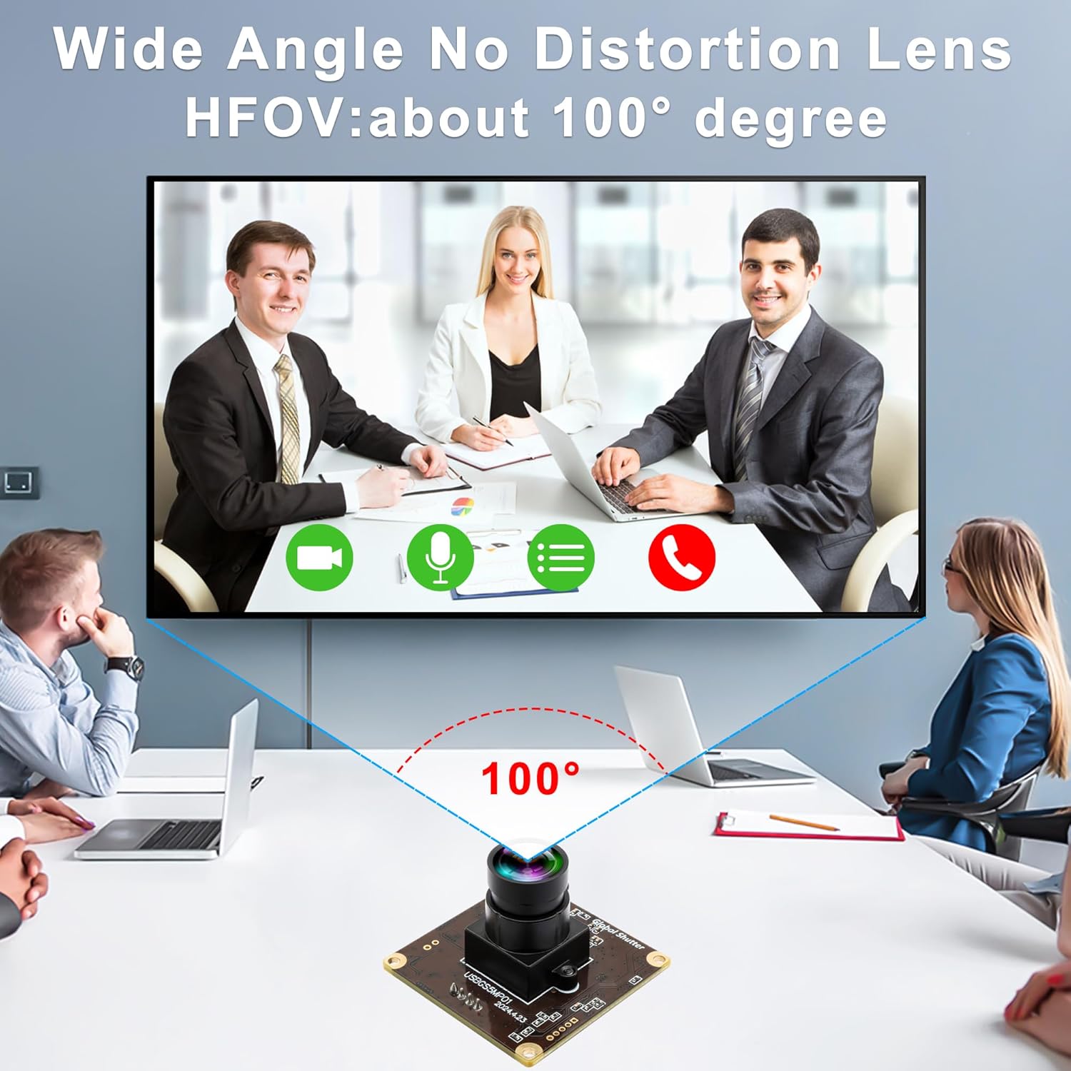 USB Camera Global Shutter 50fps High Speed Webcam Module for Computer Wide Angle No Distortion Lightburn Laser Engraver PC Cam for Motion Capture Face Recognition Codes Scanning