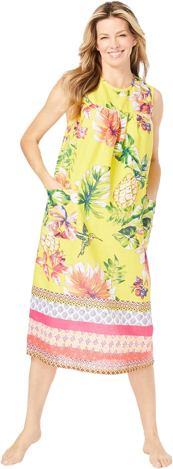 Only Necessities Plus Size Sleeveless Print Lounger