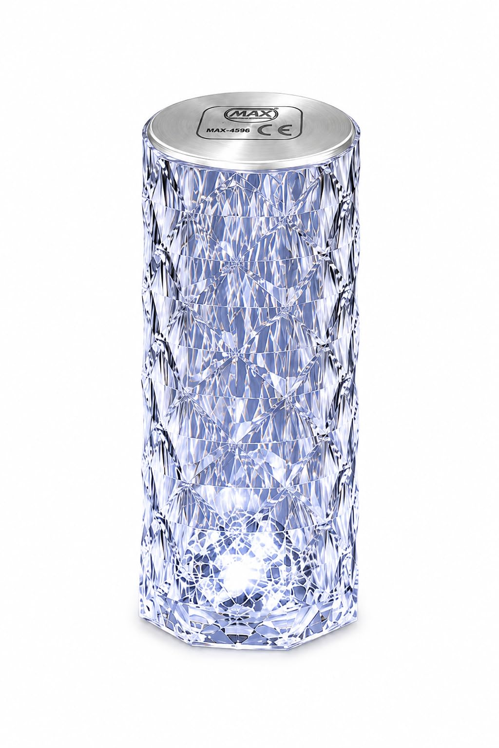 Led Şarjlı Masa Lambası, Kristal Masa Lambası, Dıamond Masa Lambası, Kablosuz, 3 Farklı renk Değişimi, Modern, Estetik, Taşınabilir, Karavan, Düğün, Nişan, Davet, Organizasyon, Bahçe Masa Lambası
