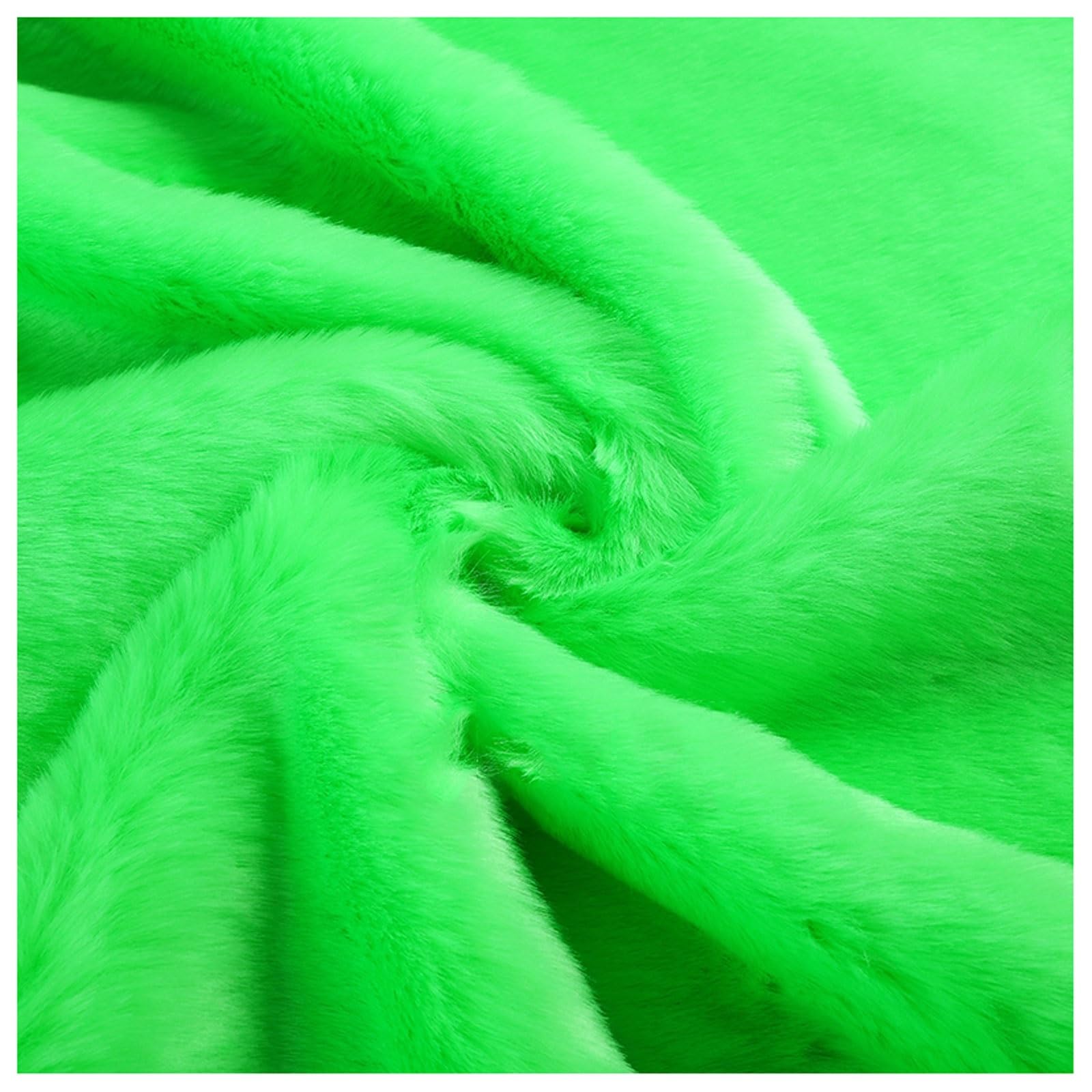 Faux Fur Plush Shaggy Faux Fur Fabric 2.8cm Long Pile Fur Fake Fur Materials, Soft and Fluffy Craft Fabric, for DIY Arts, Crafts, Apparel, Costume, Rug, Accessories, 50x20cm/50x180cm (Color : Green 3 โ image 1