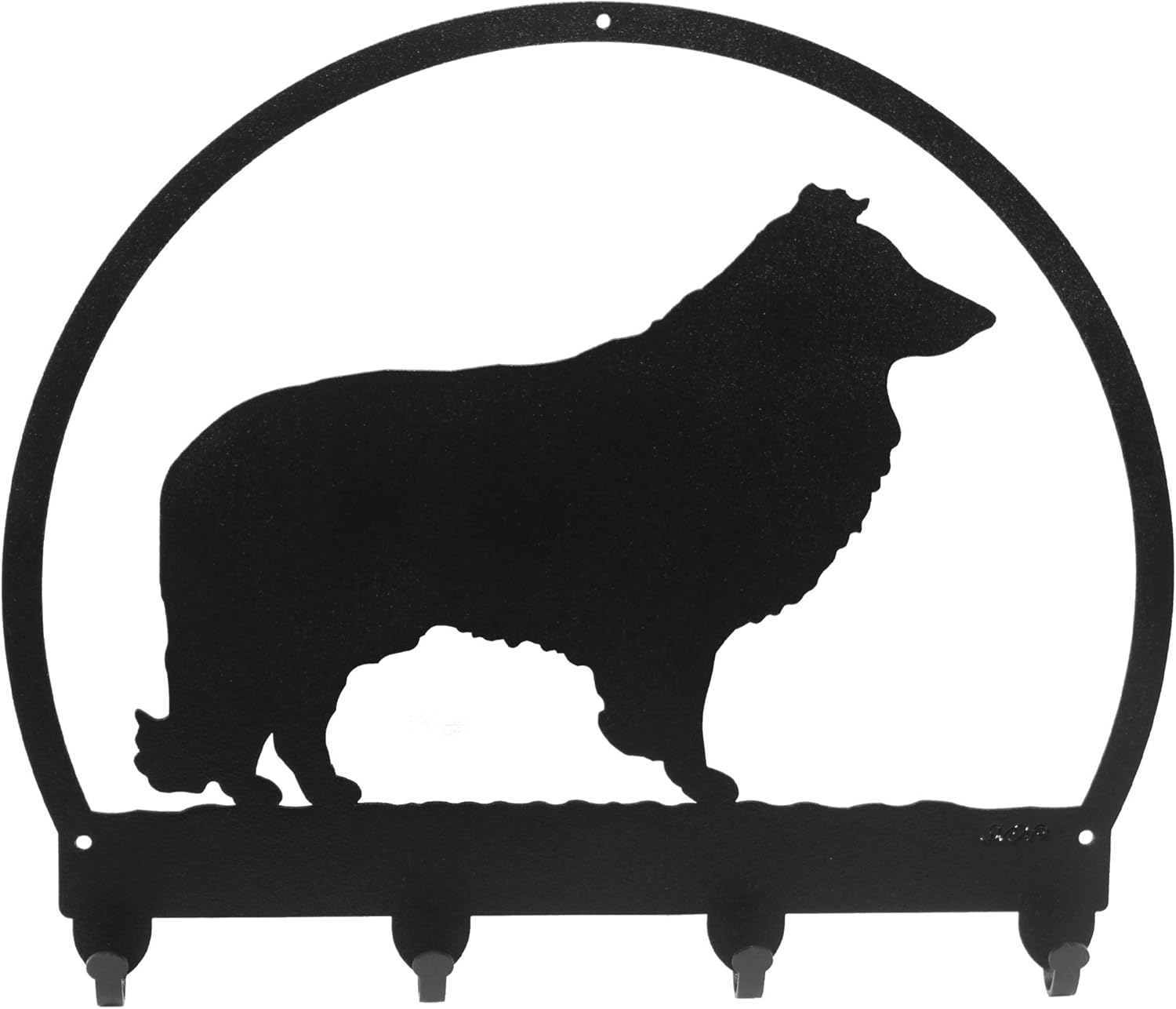 SWEN Products Sheltie Metal Key Chain Hanger - Leash Holder
