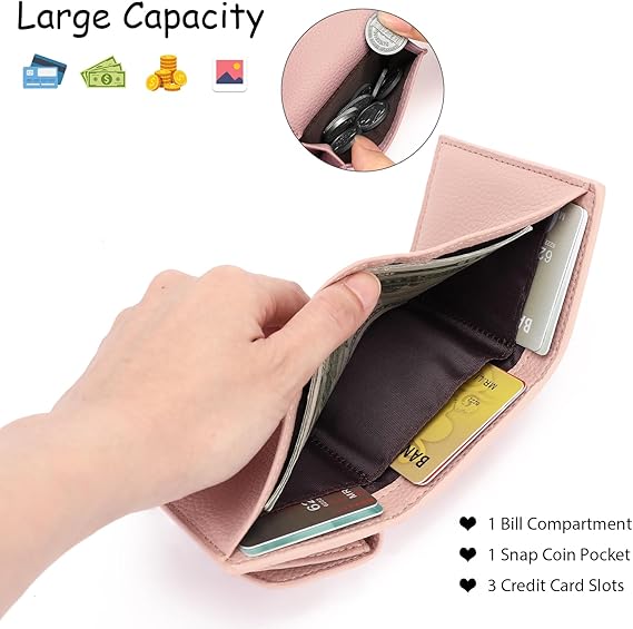 Portafoglio Donna Mini In Pelle Scamosciata, RFID, Marrone - Foto 2