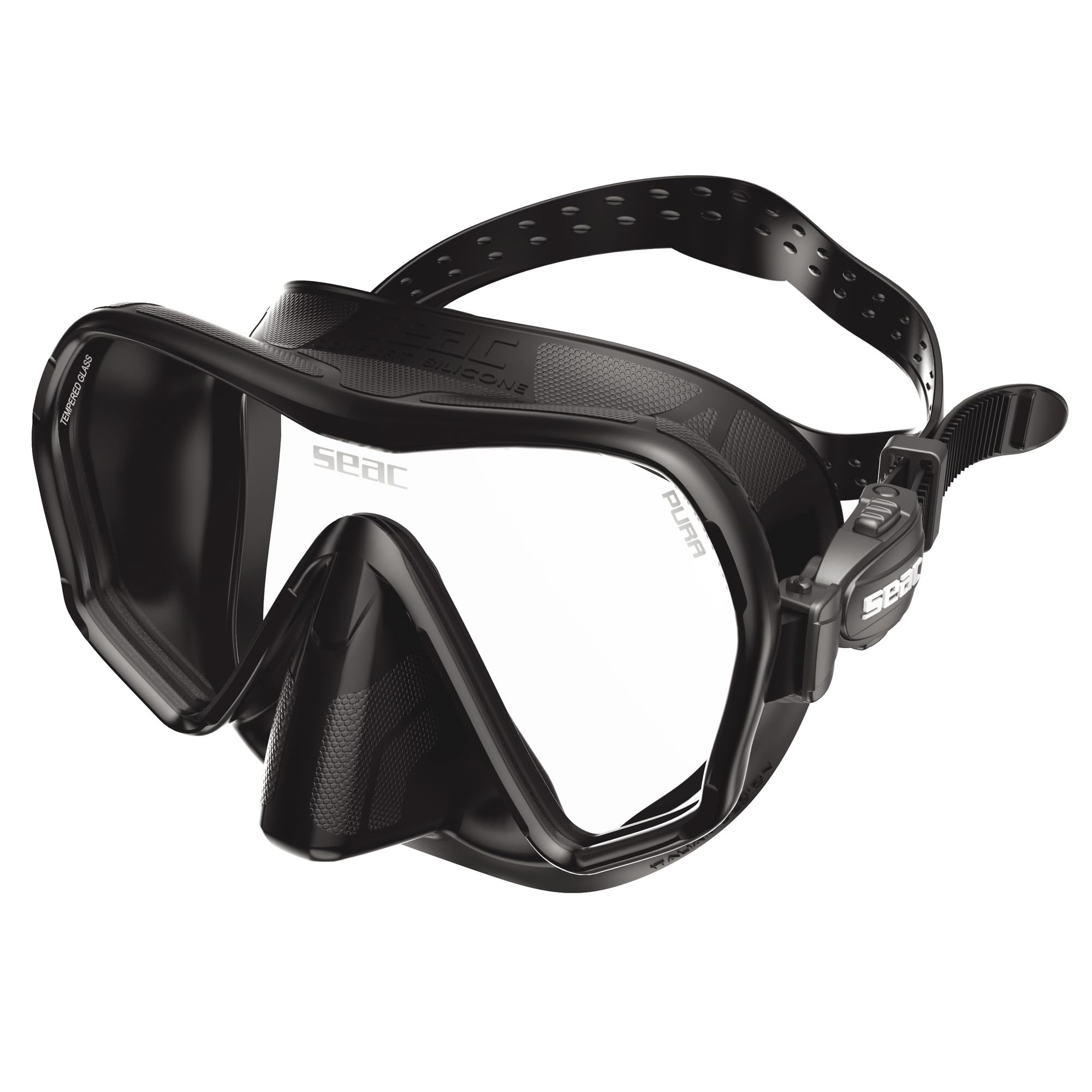 SEAC Pura Masque de Plongée Monoverre Frameless en Silicone Antifog Low Volume