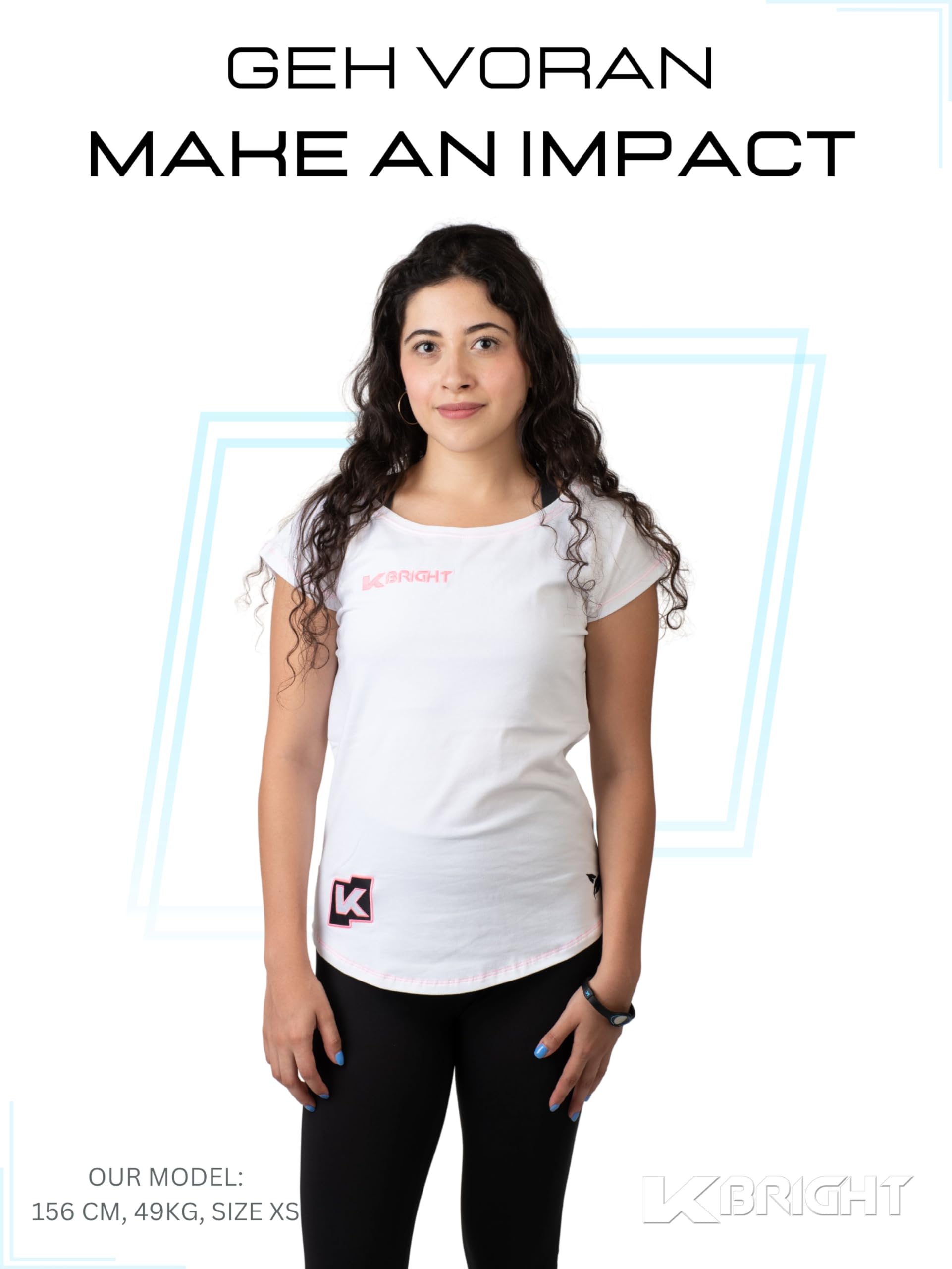 K-BRIGHT Camiseta de Mujer | Algodón orgánico de Primera Calidad - Fabricada en Europa - Vegana| Sostenible. Fair. Deportivo.
