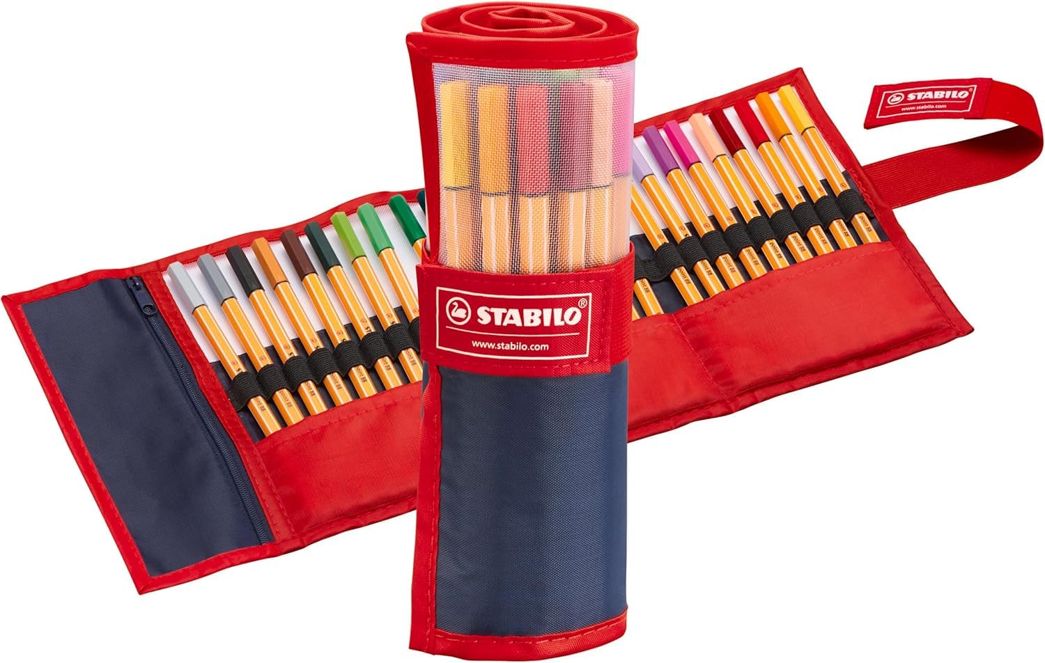 Caneta Ponta Fina – STABILO point 88 – Estojo nylon com 25 unidades – Em 25 cores