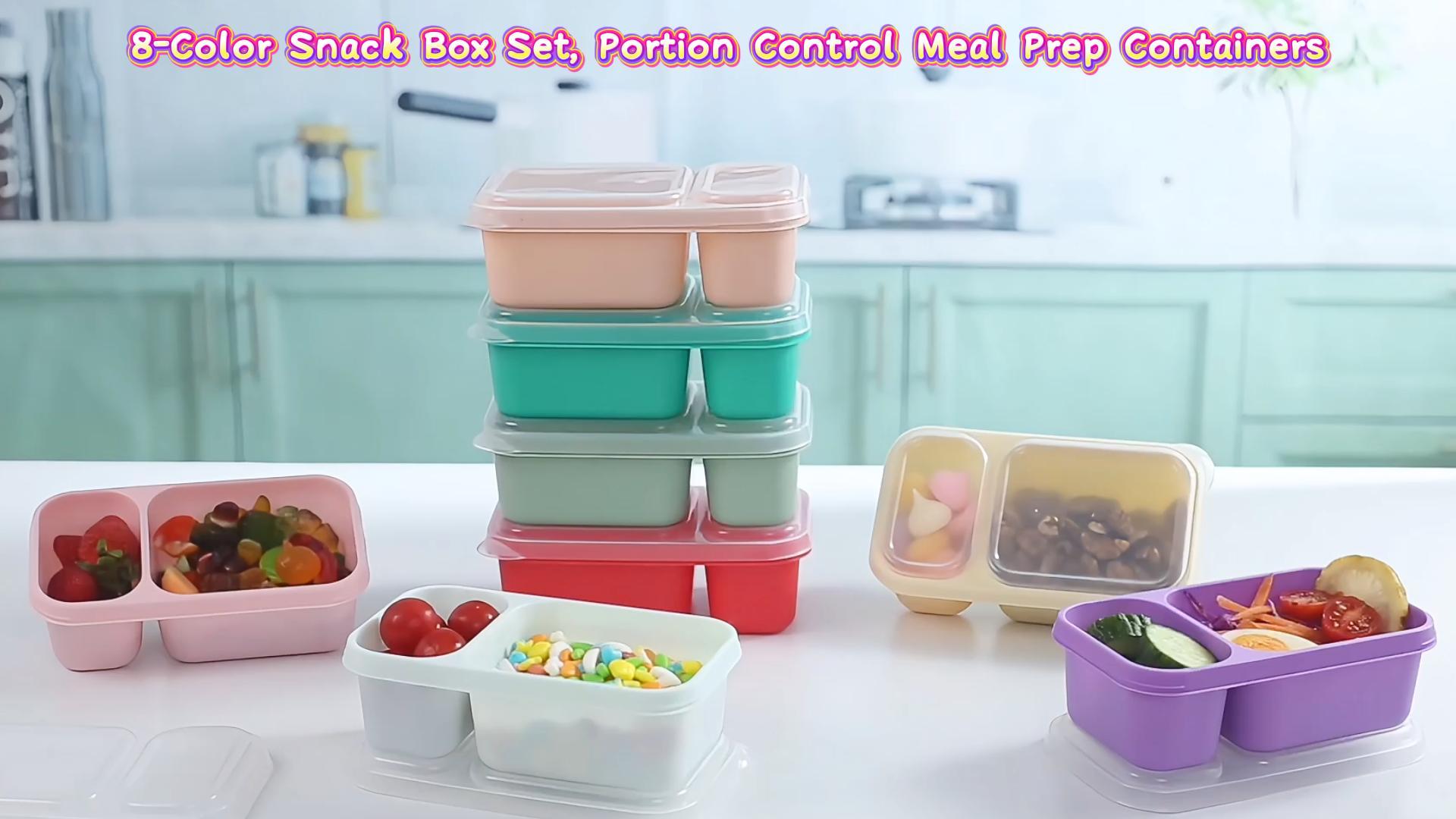 Amazon.com: Dingerjar 8 Pack Wheat Straw Snack Containers with
