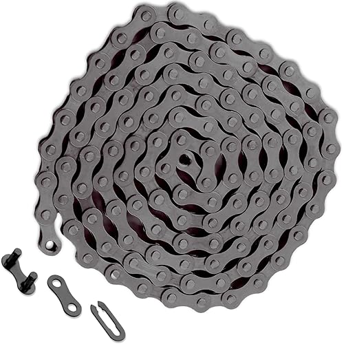 Single Speed Bike Chain,114 Total Links,1/2" x1/8" Bicycle Chain,Chain Replacement for Road Mountain Bike/BMX/MTB/Fixies/Cruisers/Track/Single Speed Bikes