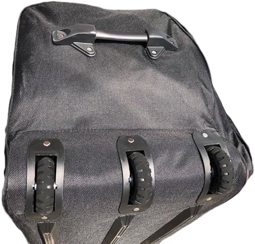 Miniatura 6 de Bolsa de lona con ruedas de 36 pulgadas, bolsa de equipaje, bolsa de hockey, bolsa de lona XL con rodillos, resistente, Negro -