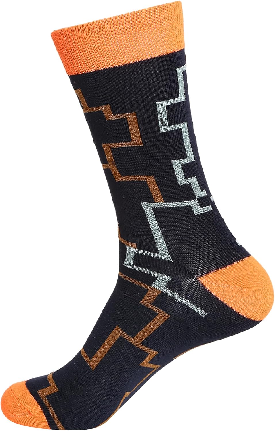 Gelante 12 Pairs Mens Cotton Funny Crazy Colorful Crew Dress Sock - Image 5