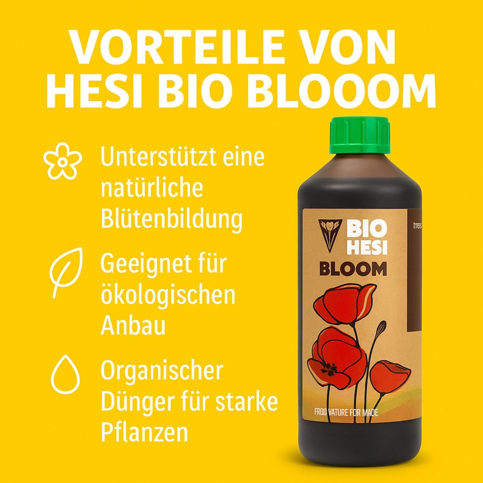Weedness Hesi Bio Bloom 20 litrów faza kwitnienia – nawóz naturalny do uprawy roślin pokojowych, płynny organiczny