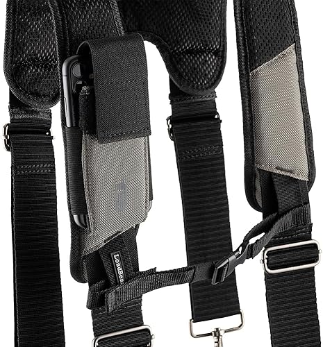 Miniatura 8 de Bucket Boss Juego de 3 bolsas de herramientas con tirantes en gris, 55185