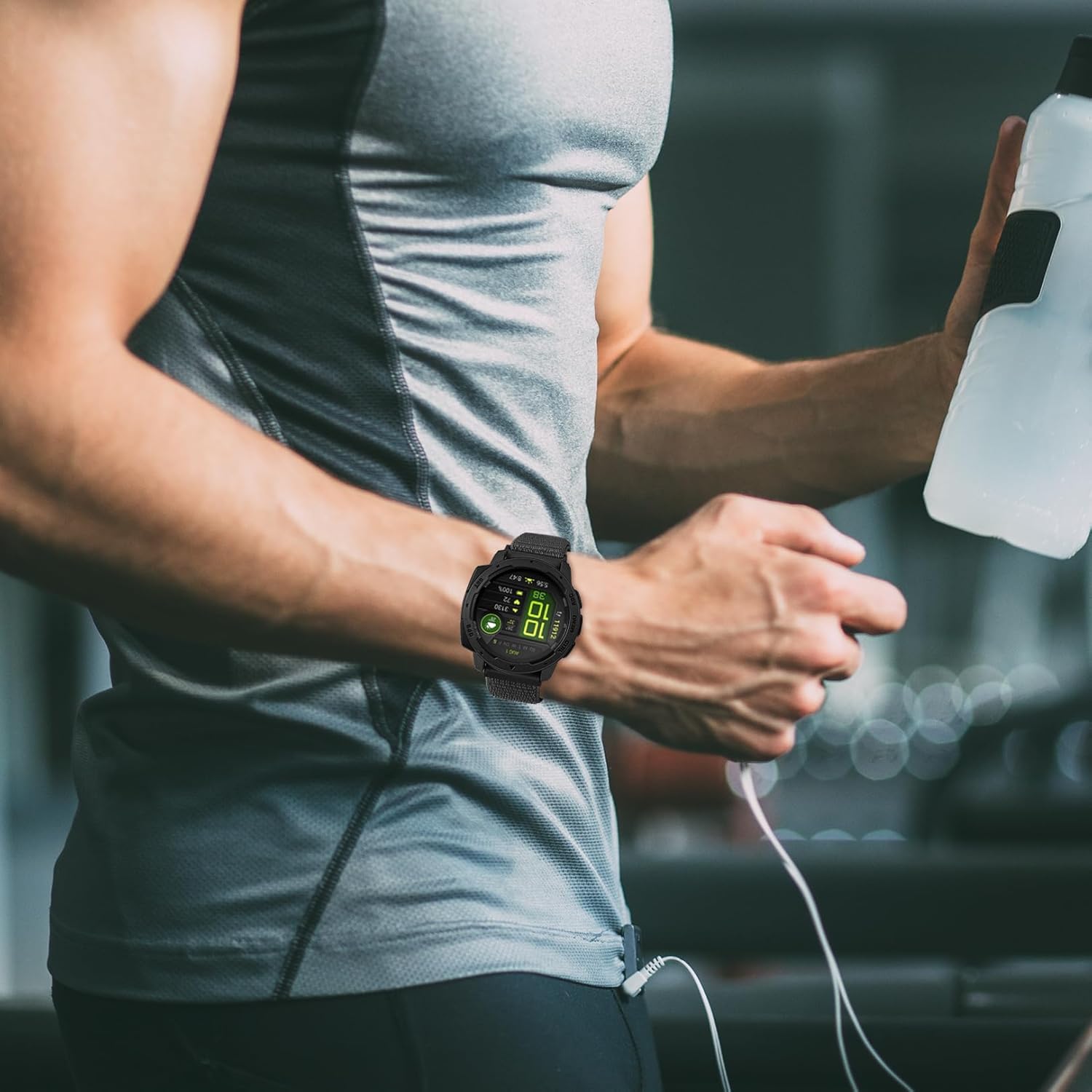 Nylon Hook and Loop Watchband Compatible with Garmin Instinct 2/3 45mm/1 Solar,22mm Soft Lightweight Breathable Sport Strap for Instinct 2 Surf/Tactical/Esports/Tide Accessory - Image 5