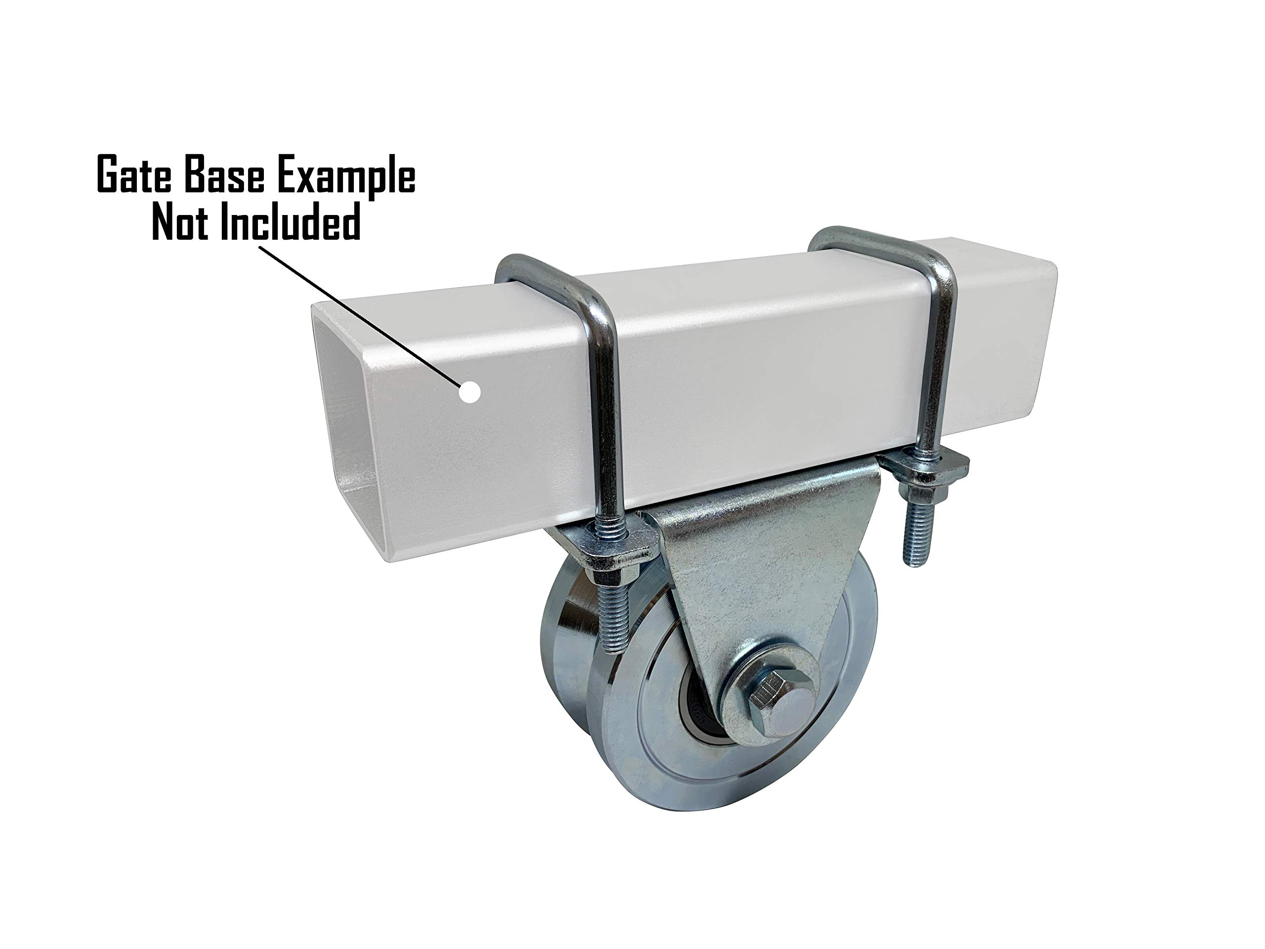 Slide Gate V Groove Wheels 4” Double Bearing Bolted External Mount