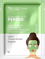 Máscara Facial Pepino Max Love - Hidratante e Limpeza Profunda para Skincare - Refrescante, Reduz Poros, Maciez Imediata