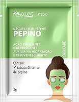 Máscara Facial Pepino Max Love - Hidratante e Limpeza Profunda para Skincare - Refrescante, Reduz Poros, Maciez Imediata