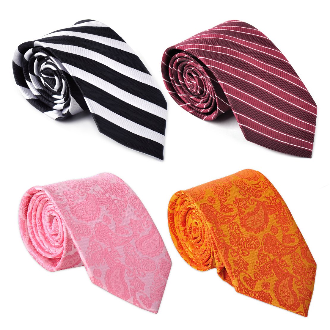 Hombres Paisley Corbata diseño de Rayas Jacquard Corbata Tejido Regalo Set 10